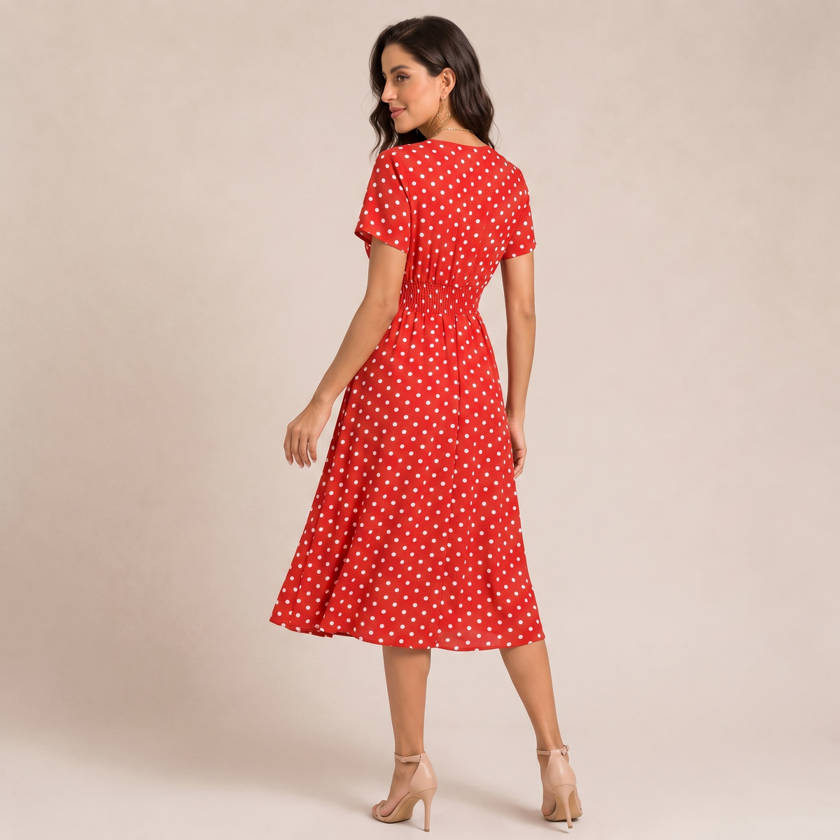 Robe Fluide à Pois