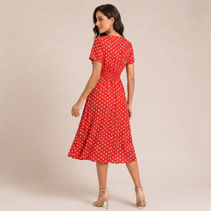 Robe Fluide à Pois