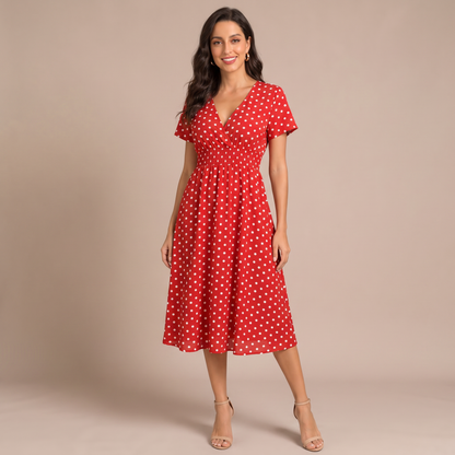 Robe Fluide à Pois