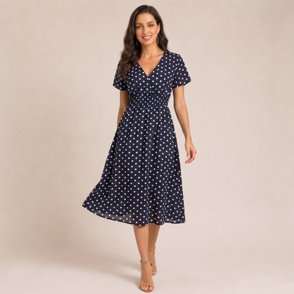 Robe Fluide à Pois