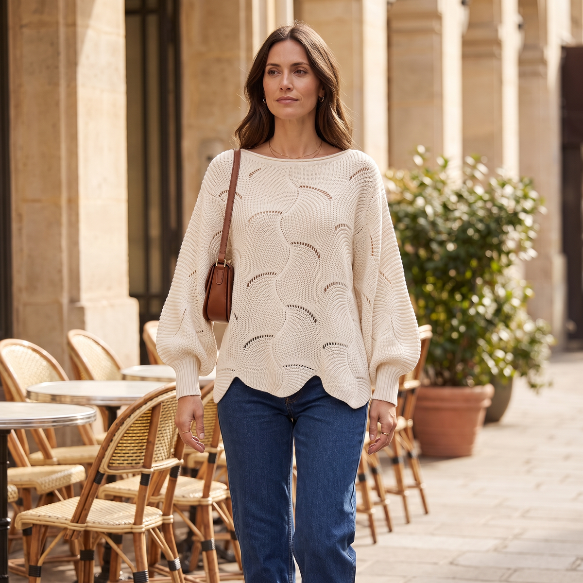 Pull Amélie en Maille Ajourée