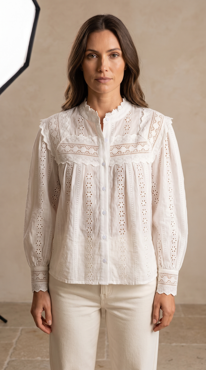 Blouse Brodée Céleste